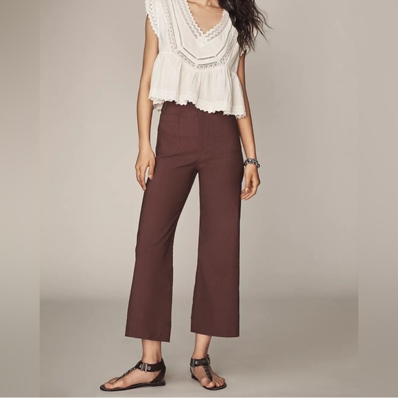 Anthropologie Pants - Anthropologie The Colette Magic Fabric Crop Wide-Leg
Pants by Maeve